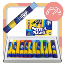 Pastele olejne ASTRA 12 kolorów kredki