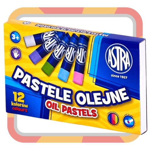Pastele olejne ASTRA 12 kolorów kredki