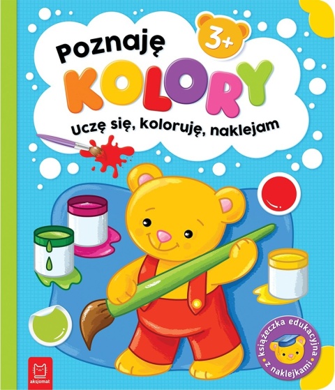Poznaję kolory Uczę się koloruję naklejam 3+ Książeczka dla dzieci