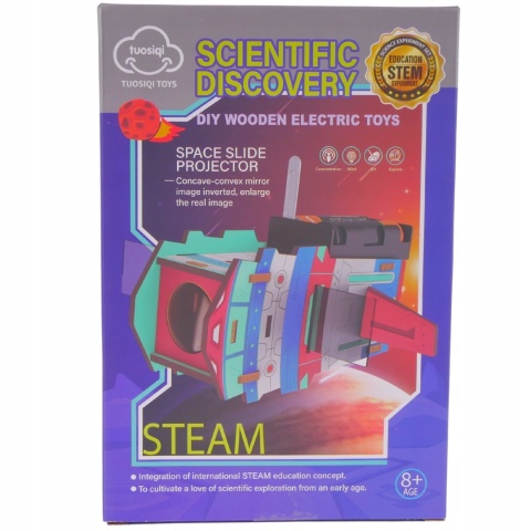Projektor Rzutnik Slajdów Pisaki Plansze Kosmiczne Naukowy Zestaw Kreatywny