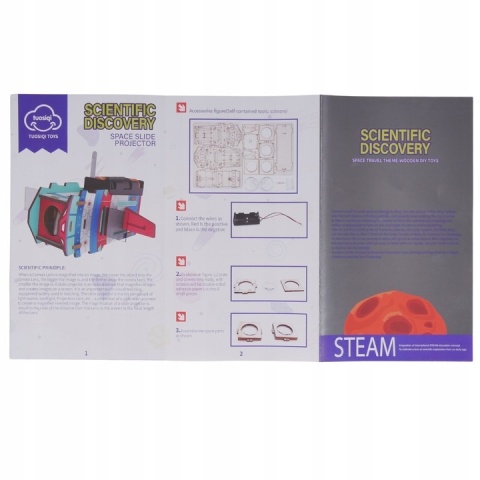 Projektor Rzutnik Slajdów Pisaki Plansze Kosmiczne Naukowy Zestaw Kreatywny