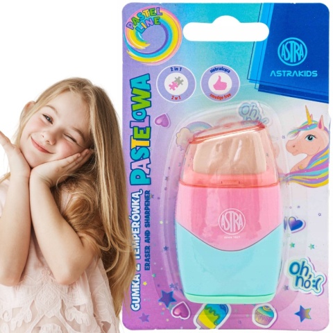 Temperówka manualna, podwójna, z pojemnikiem Astra