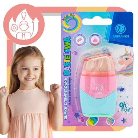 Temperówka manualna, podwójna, z pojemnikiem Astra