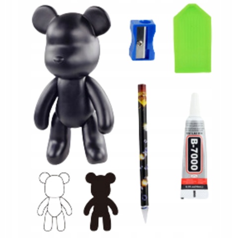 ZESTAW ARTYSTYCZNY WYKLEJANKA MALOWANIE DIAMENTAMI FIGURKA PLASTYCZNY