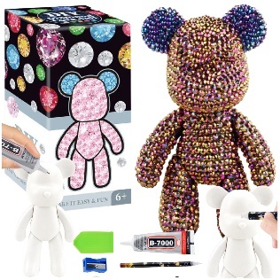 ZESTAW ARTYSTYCZNY WYKLEJANKA MALOWANIE DIAMENTAMI FIGURKA PLASTYCZNY