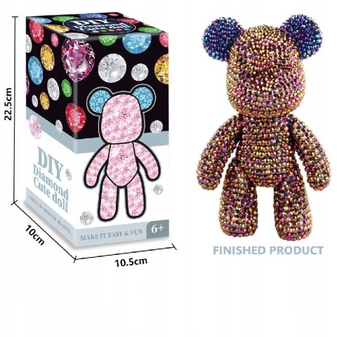 ZESTAW ARTYSTYCZNY WYKLEJANKA MALOWANIE DIAMENTAMI FIGURKA PLASTYCZNY