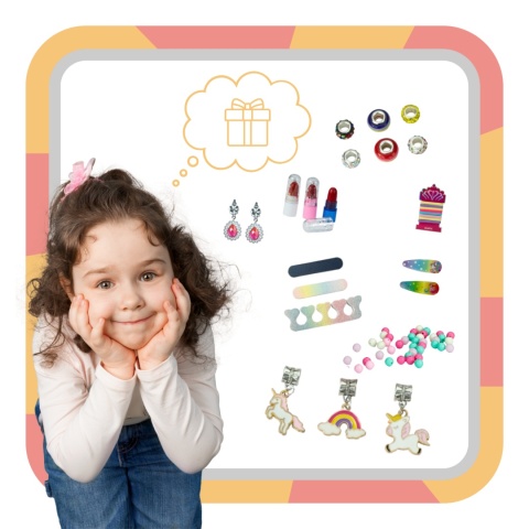 ZESTAW DO ROBIENIA BIŻUTERII BRANSOLETEK DIY KORALIKI CHARMS MAKEUP LAKIERY