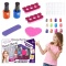 ZESTAW DO ROBIENIA PAZNOKCI NAKLEJKI TIPSY LAKIERY KOSMETYKI DLA DZIECI