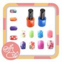 ZESTAW DO ROBIENIA PAZNOKCI NAKLEJKI TIPSY LAKIERY KOSMETYKI DLA DZIECI