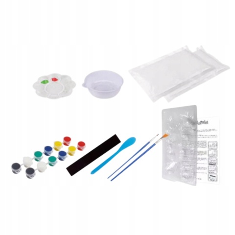 ZESTAW KREATYWNY DO MALOWANIA FIGURKI GIPSOWE DO MALOWANIA FARBY AUTA DIY