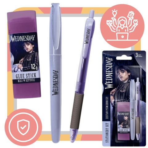 ZESTAW PIŚMIENNICZY 3EL WEDNESDAY ASTRA