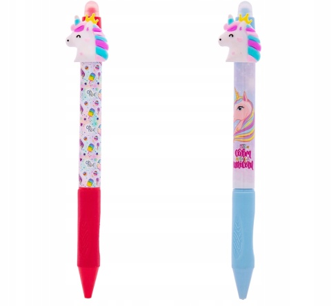 Zestaw 2 długopisów 0,5mm wymazywalne ASTRA niebieskie PANDA KOTEK