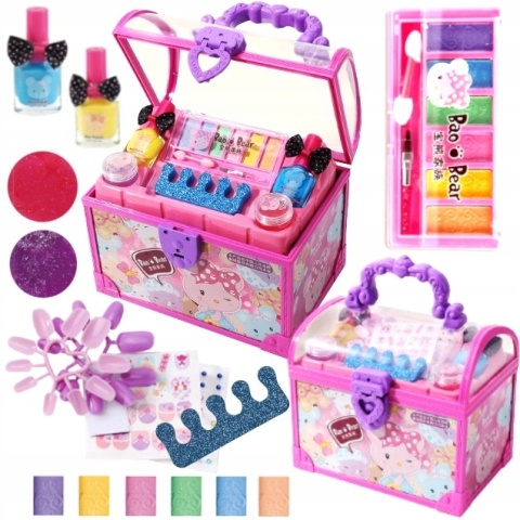 Zestaw do makijażu dla dzieci DUŻY XXL Kuferek Kosmetyków dla dziewczynek