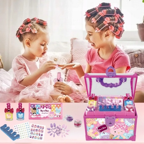 Zestaw do makijażu dla dzieci DUŻY XXL Kuferek Kosmetyków dla dziewczynek