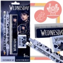 Zestaw piśmienniczy Wednesday 5 el. linijka, gumka, temperówka, długopis