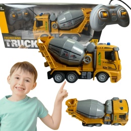 BETONIARKA ZDALNIE STEROWANA PILOT EFEKTY ŚWIETLNE MASZYNA BUDOWLANA RC