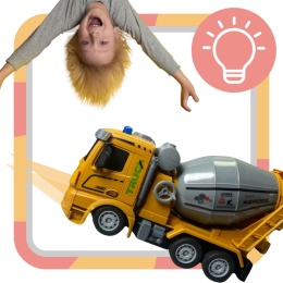 BETONIARKA ZDALNIE STEROWANA PILOT EFEKTY ŚWIETLNE MASZYNA BUDOWLANA RC