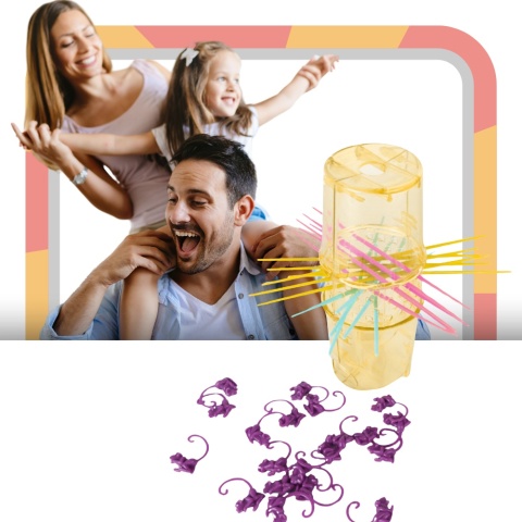 Bierki Spadające Myszki Wieża Tuba Zwierzątka Gra Zręcznościowa Logiczna