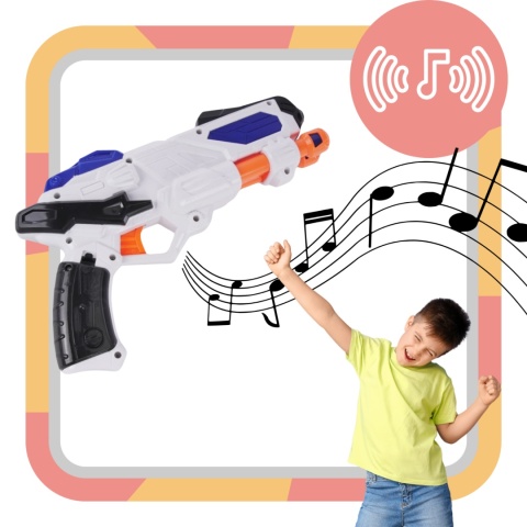 Broń Pistolet Kosmiczny Wojskowy Światło Dźwięk Zabawka Dla Dzieci