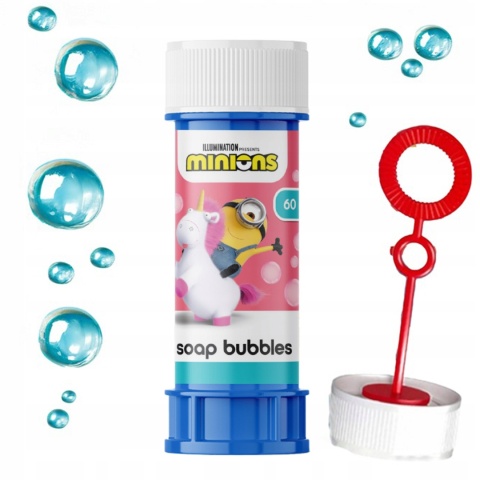 Duże kolorowe bańki mydlane dla dzieci Minionki 1 sztuk 60ml Świetna Jakość