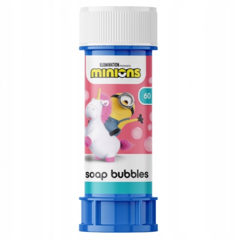 Duże kolorowe bańki mydlane dla dzieci Minionki 1 sztuk 60ml Świetna Jakość