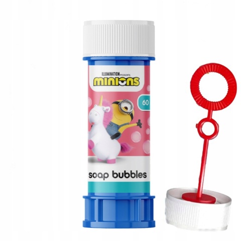 Duże kolorowe bańki mydlane dla dzieci Minionki 1 sztuk 60ml Świetna Jakość
