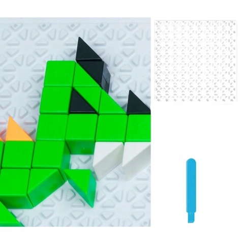 Gra Logiczna Układanka Karty Montessori Tangram Puzzle Klocki Mozaika 59 el