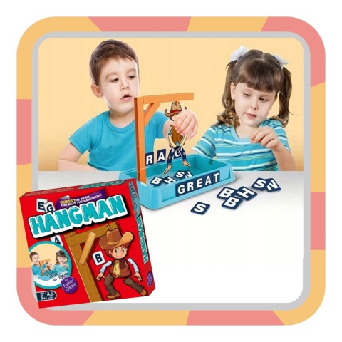 Gra Wisielec Planszówka Zgadywanie Słów Liter Kowboj Gra Rodzinna