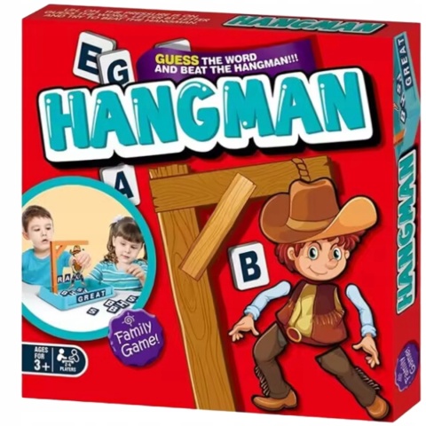 Gra Wisielec Planszówka Zgadywanie Słów Liter Kowboj Gra Rodzinna