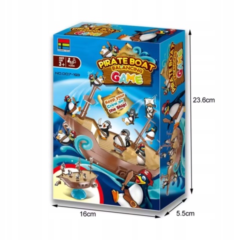 Gra Zręcznościowa Balansujący Statek Piracki Pingwinki Utrzymanie Równowagi