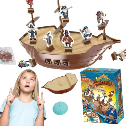Gra Zręcznościowa Balansujący Statek Piracki Załoga Utrzymanie Równowagi