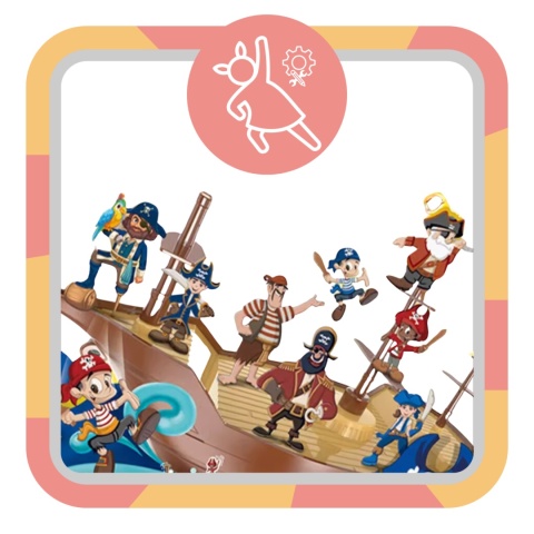 Gra Zręcznościowa Balansujący Statek Piracki Załoga Utrzymanie Równowagi
