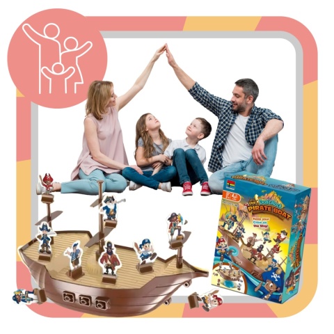 Gra Zręcznościowa Balansujący Statek Piracki Załoga Utrzymanie Równowagi