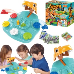 Gra Zręcznościowa Interaktywna Głodny Krokodyl Uciekające Kolorowe Żabki