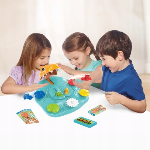 Gra Zręcznościowa Interaktywna Głodny Krokodyl Uciekające Kolorowe Żabki