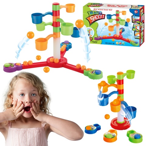 Gra Zręcznościowa Skaczące Kulki Piłeczki Traf Do Kubeczków Wyrzutnia