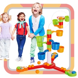 Gra Zręcznościowa Skaczące Kulki Piłeczki Traf Do Kubeczków Wyrzutnia