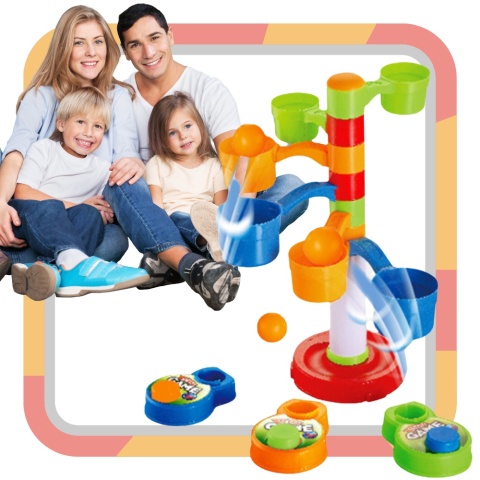 Gra Zręcznościowa Skaczące Kulki Piłeczki Traf Do Kubeczków Wyrzutnia