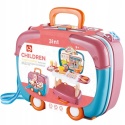KUCHNIA DLA DZIECI składana WALIZKA 3W1 ZESTAW KUCHENNY DŹWIĘK ŚWIATŁO