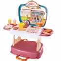 KUCHNIA DLA DZIECI składana WALIZKA 3W1 ZESTAW KUCHENNY DŹWIĘK ŚWIATŁO