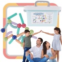 Klocki Magnetyczne Duże Konstrukcyjne Dla Dzieci 36 el Kuferek Kulki Zestaw