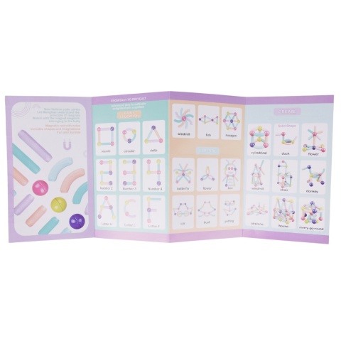 Klocki Magnetyczne Duże Konstrukcyjne Dla Dzieci 36 el Kuferek Kulki Zestaw