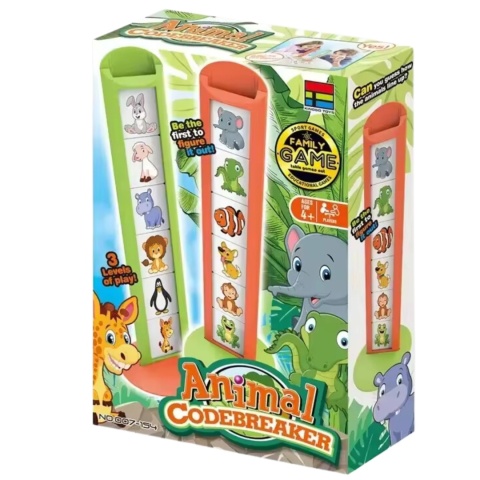 Łamacz Kodów Zwierzątka Gra Logiczna Odgadywanie Hasła Kodu Obrazki Kolorow