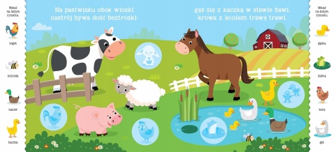 Maluszek nakleja Książeczka wyszukiwanka z misiem 3+ z dużymi naklejkami