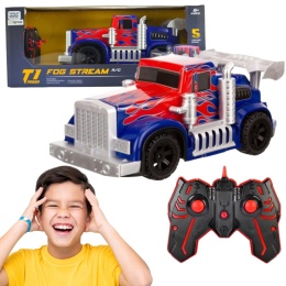 SAMOCHÓD TIR ZDALNIE STEROWANY AUTO DYM ŚWIECI RC