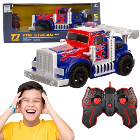 SAMOCHÓD TIR ZDALNIE STEROWANY AUTO DYM ŚWIECI RC