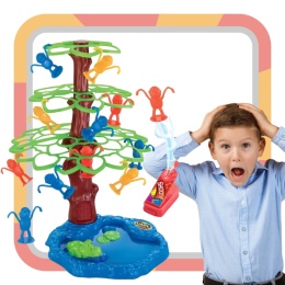 Skaczące Małpki Duży Zestaw Gra Towarzyska Figurki Małpki Drzewo Jeziorko