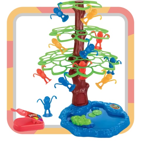 Skaczące Małpki Duży Zestaw Gra Towarzyska Figurki Małpki Drzewo Jeziorko