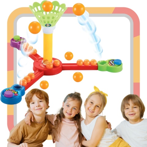 Skaczące Piłki Kulki Kosz Zestaw Gra Towarzyska Trafianie Do Kosza Wyrzutni