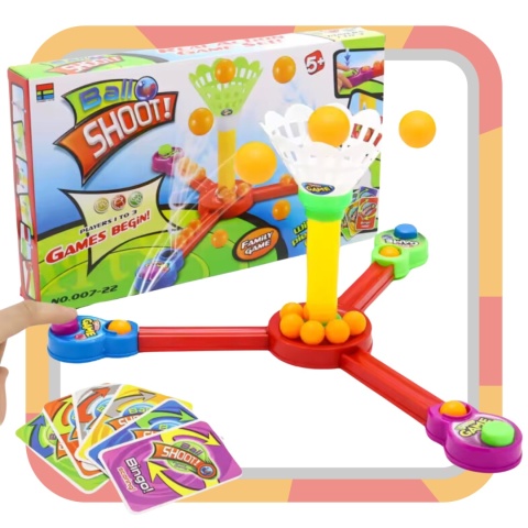 Skaczące Piłki Kulki Kosz Zestaw Gra Towarzyska Trafianie Do Kosza Wyrzutni